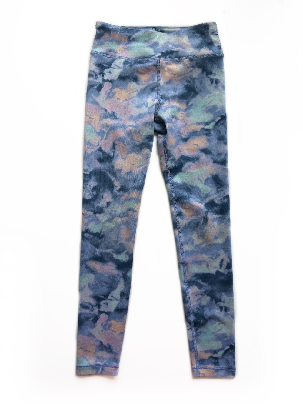 Athleta Girl Chit Chat Leggings- Blue & Pink Swirl